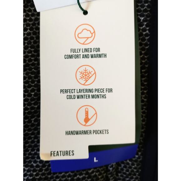 Orvis 1/4 Zip Fleece Lined Jacket. Men's Large. Black. NWT - Picture 13 of 13